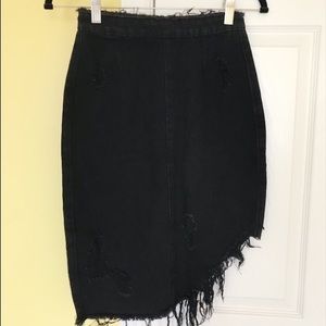 Misguided Black Denim Skirt